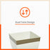 MYLA Metal Square Planters / Pots for Garden / Balcony | Medium – White & Bronze - Set of 5